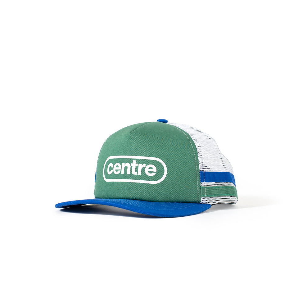Centre Retro Trucker Hat (Green/Blue/White) - Accessories