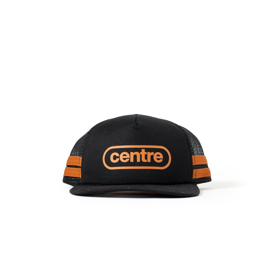 Centre Retro Trucker Hat (Black) - Email Blast Sale 4/10/22