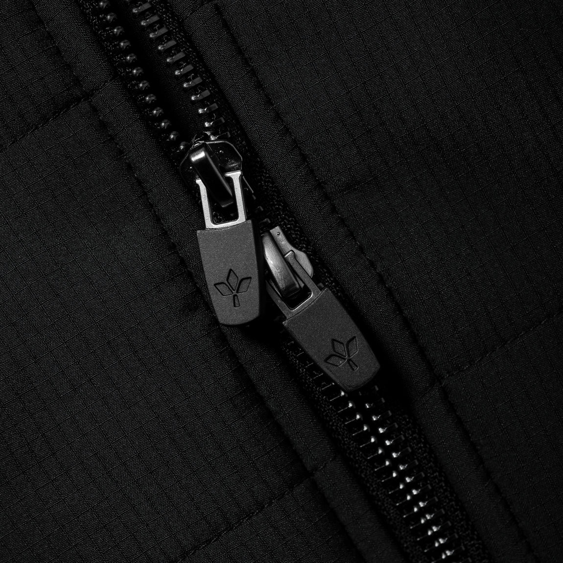 Centre Full Zip Puff Jacket (Black/White) - Centre Full Zip Puff Jacket (Black/White) - 