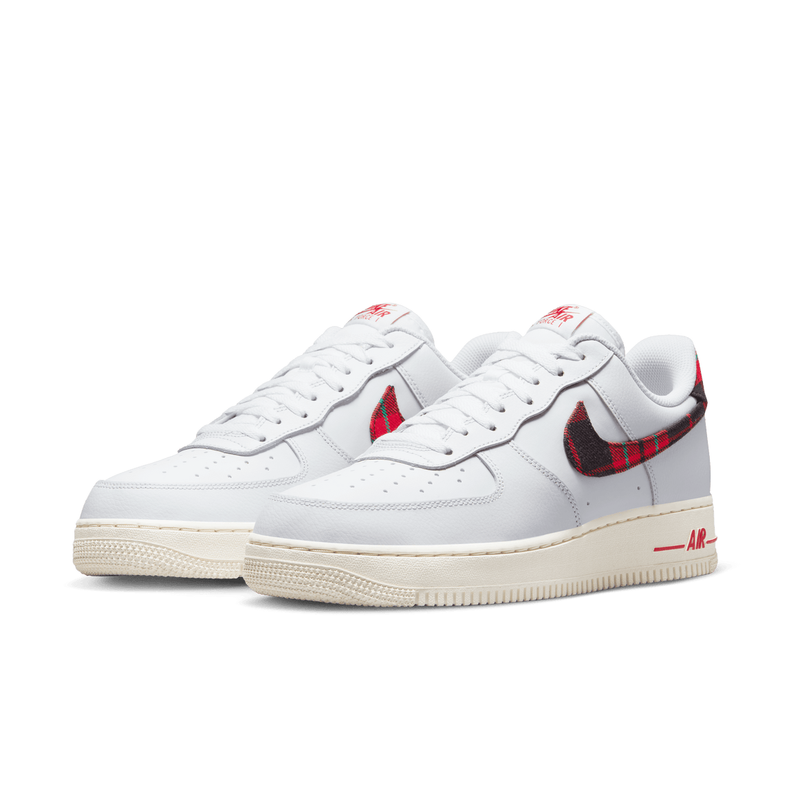 Nike Air Force 1 '07 LV8 (White/University Red-Stadium Green) - Nike Air Force 1 '07 LV8 (White/University Red-Stadium Green) - 