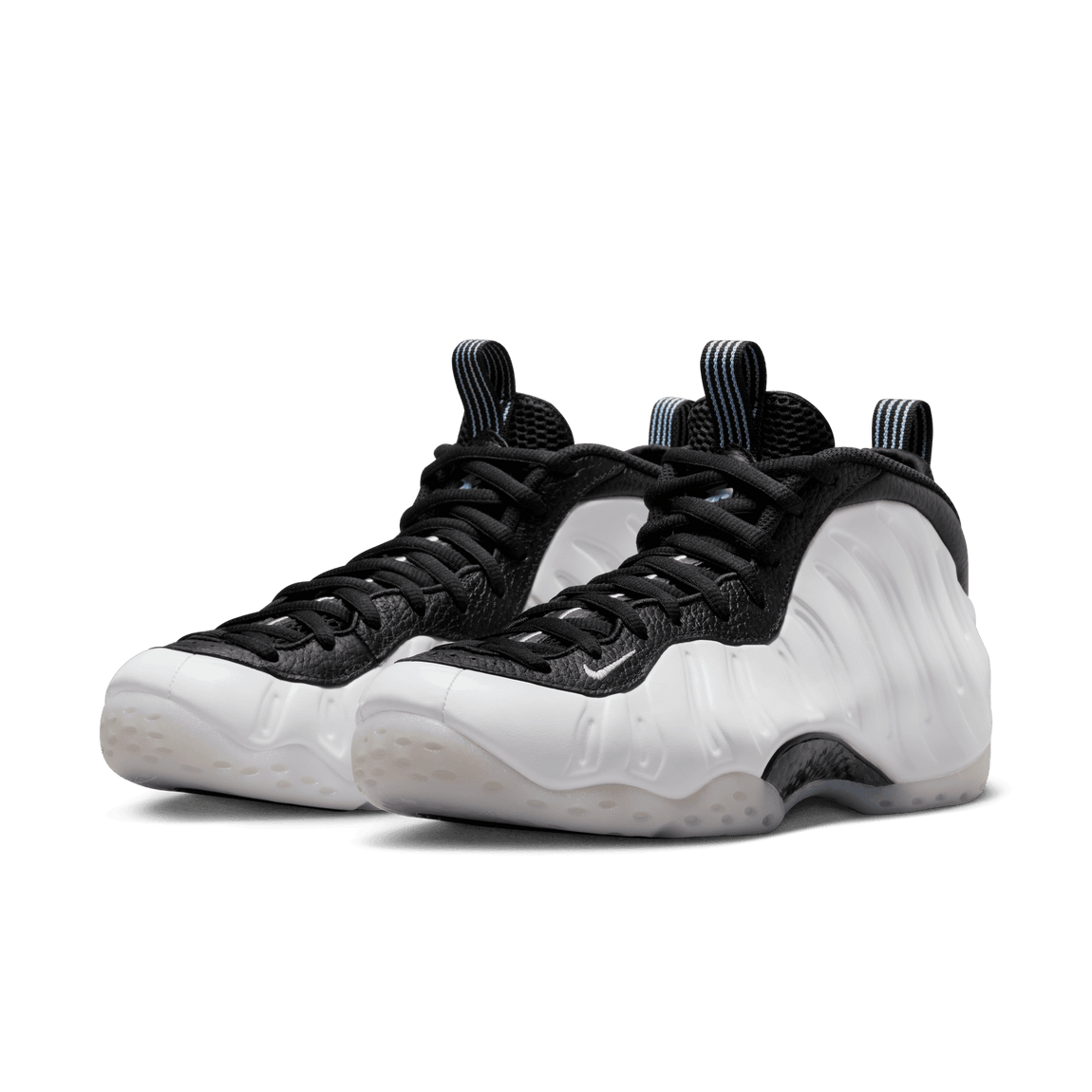 Nike Air Foamposite One (White/Metallic Silver-Black) - Nike Air Foamposite One (White/Metallic Silver-Black) - 