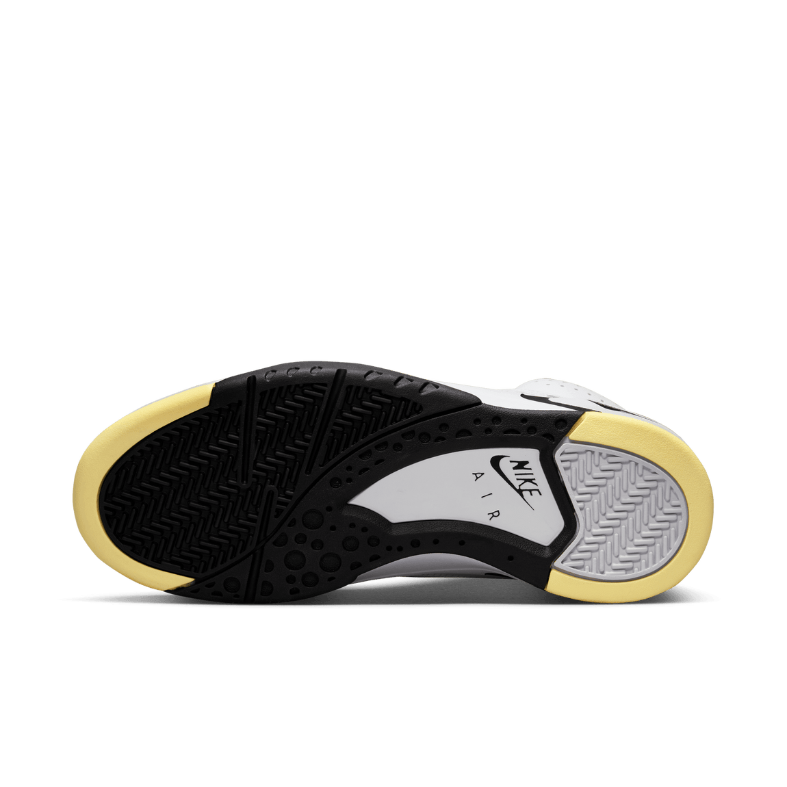 Nike Air Flight Lite Mid (White/White/Lemon-Black) - Nike Air Flight Lite Mid (White/White/Lemon-Black) - 