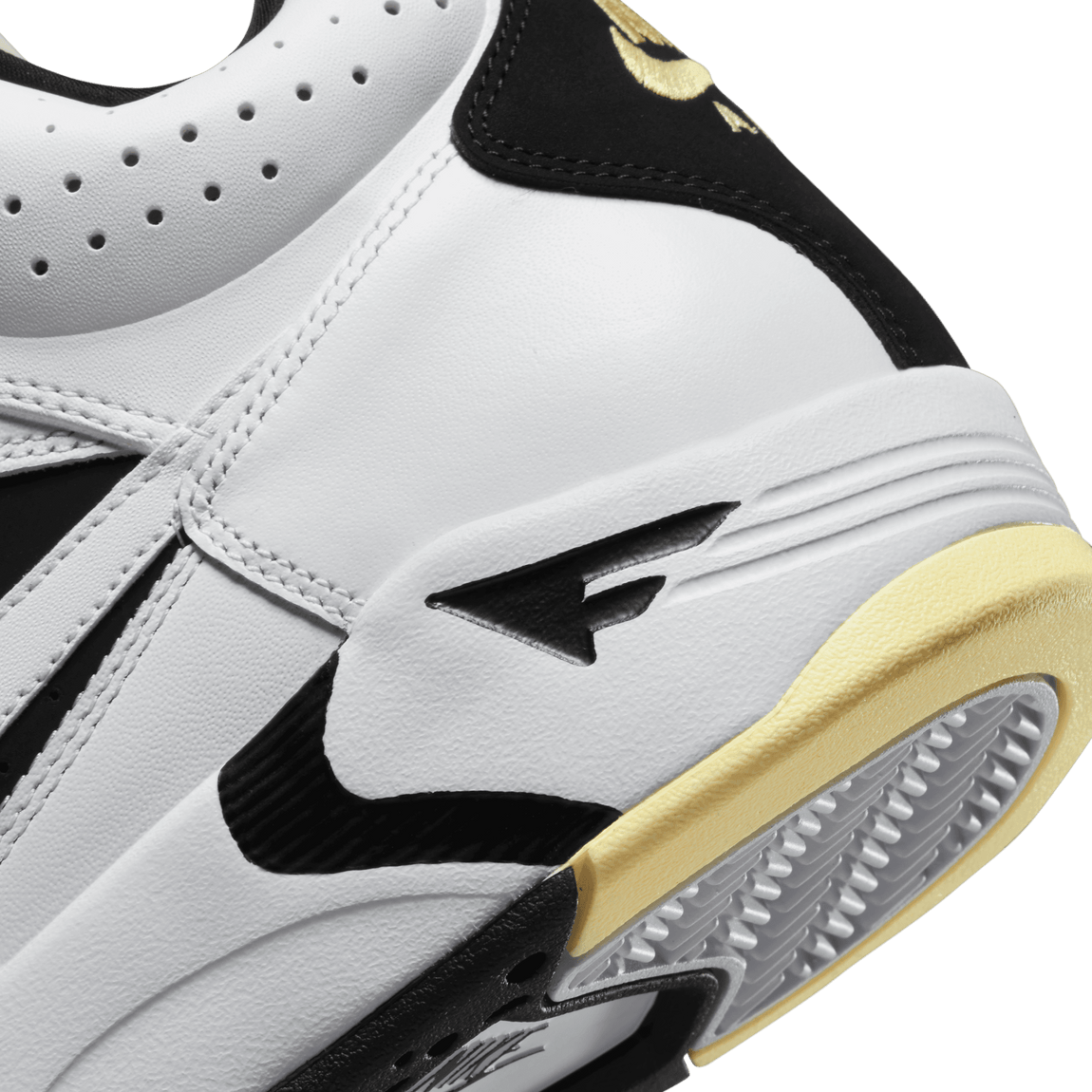 Nike Air Flight Lite Mid (White/White/Lemon-Black) - Nike Air Flight Lite Mid (White/White/Lemon-Black) - 