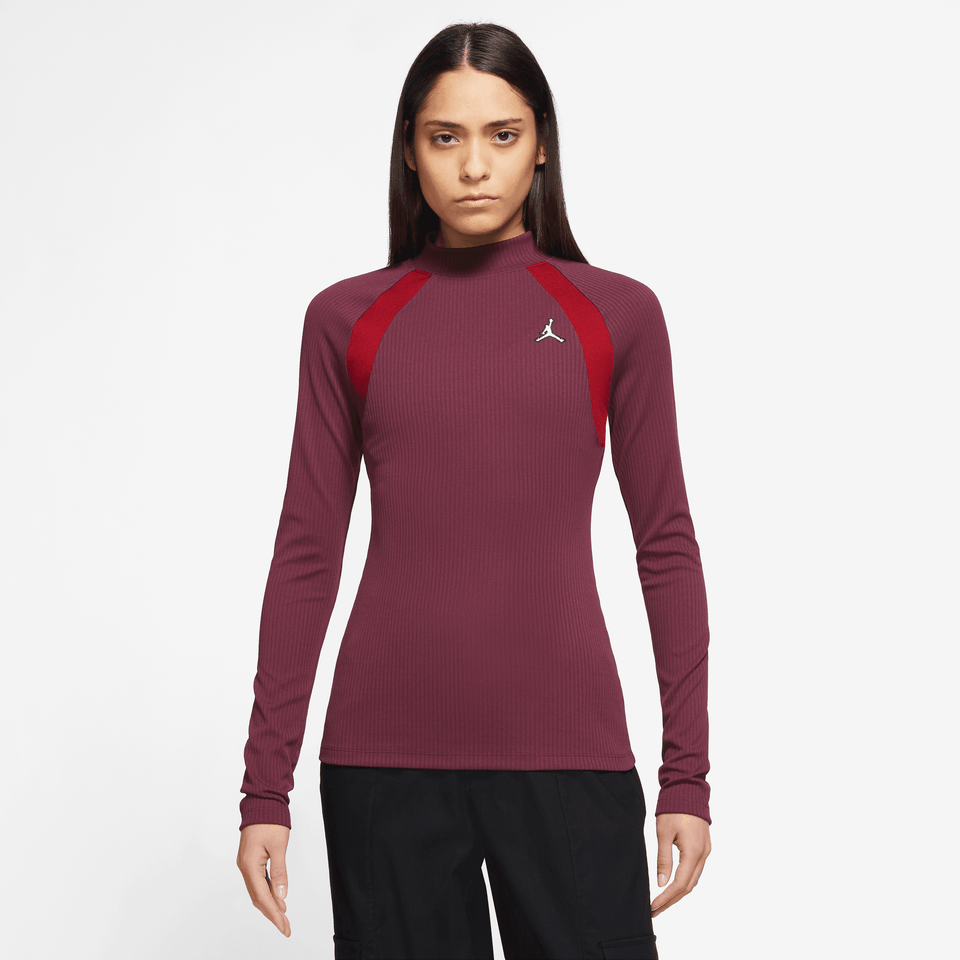 Jordan Women's Flight Long-Sleeve Top (Cherrywood Red/Gym Red) - Women's - Jackets & Outerwear