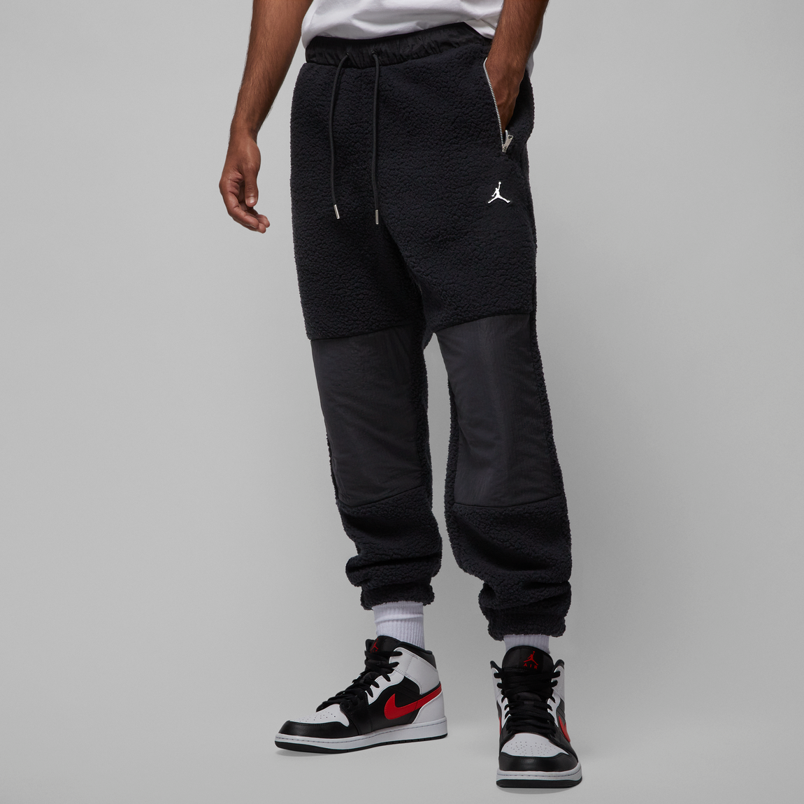 Jordan Essential Winter Statement Fleece Pants (Black/Sail) - Jordan Essential Winter Statement Fleece Pants (Black/Sail) - 