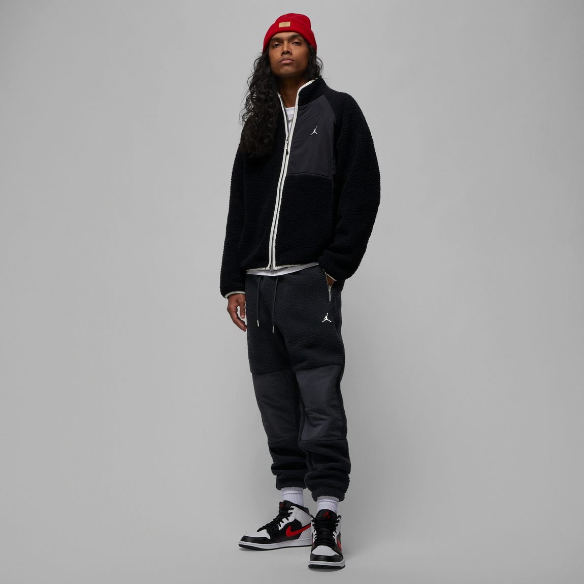 Jordan Essential Winter Statement Fleece Pants (Black/Sail) - Jordan Essential Winter Statement Fleece Pants (Black/Sail) - 