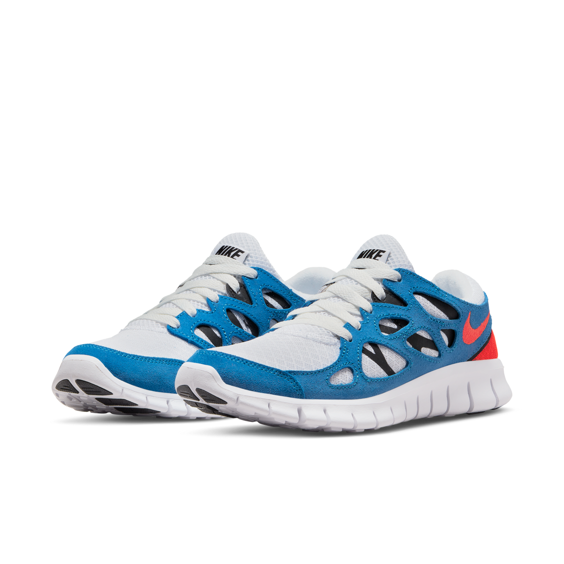 Nike Women's Free Run 2 (White/Bright Crimson/Photo Blue-Black) - Nike Women's Free Run 2 (White/Bright Crimson/Photo Blue-Black) - 