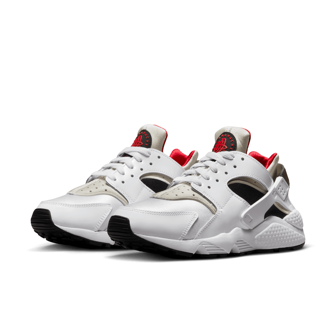 Nike Women's Air Huarache (White/Black-Lt Iron Ore-Univ Red) - Nike Women's Air Huarache (White/Black-Lt Iron Ore-Univ Red) - 