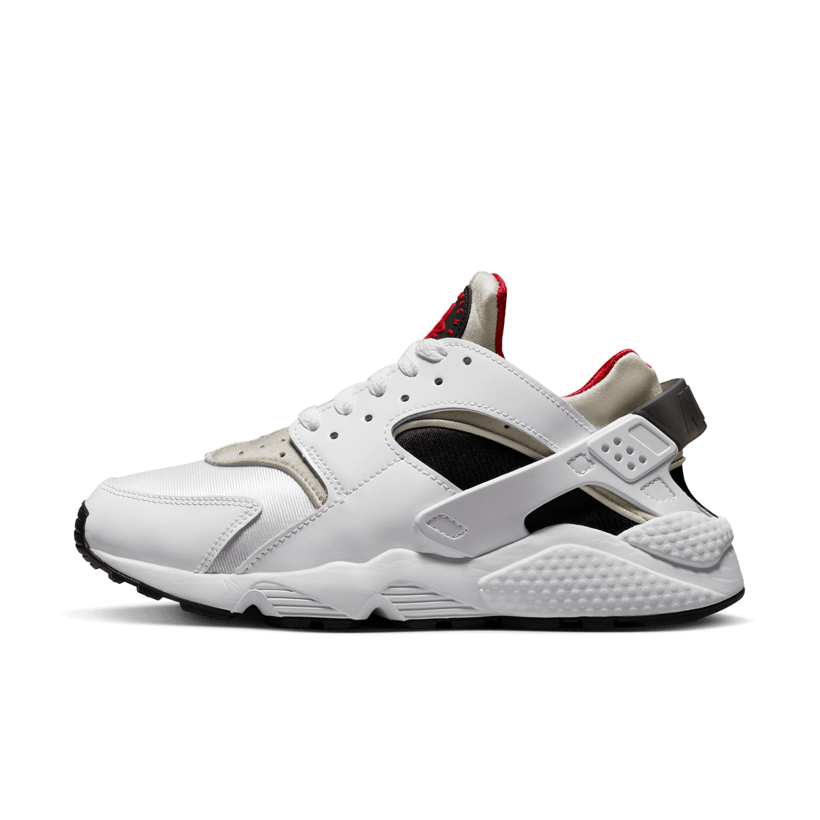 Nike Women's Air Huarache (White/Black-Lt Iron Ore-Univ Red) - Nike Women's Air Huarache (White/Black-Lt Iron Ore-Univ Red) - 