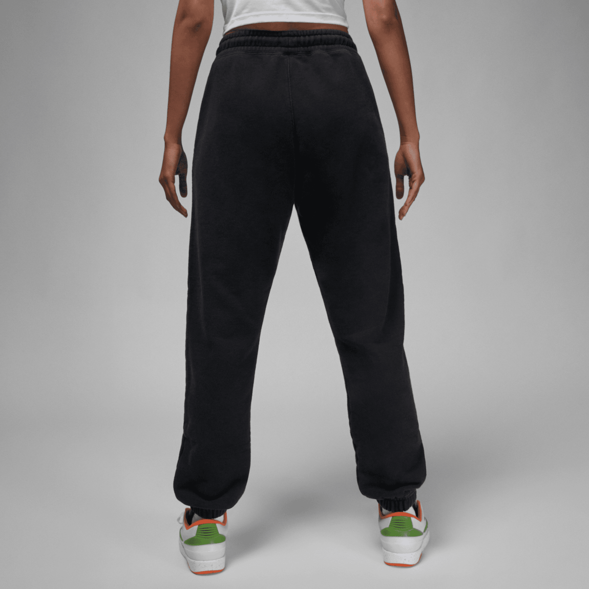 Air Jordan X Shelflife Women's Fleece Pants (Black/Total Orange) - Air Jordan X Shelflife Women's Fleece Pants (Black/Total Orange) - 