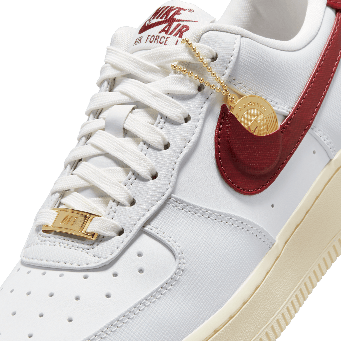 Women's Nike Air Force 1 '07 SE (Photon Dust/Team Red/Summit White-Muslin) - Women's Nike Air Force 1 '07 SE (Photon Dust/Team Red/Summit White-Muslin) - 