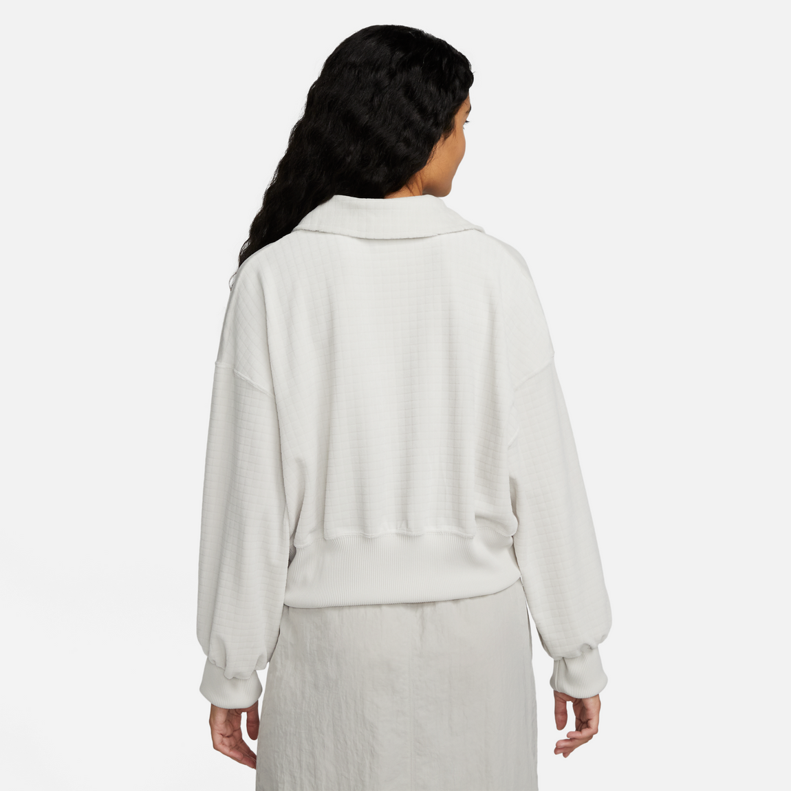 Nike Women's Sportswear Velour Pullover (Light Bone/Black) - Nike Women's Sportswear Velour Pullover (Light Bone/Black) - 