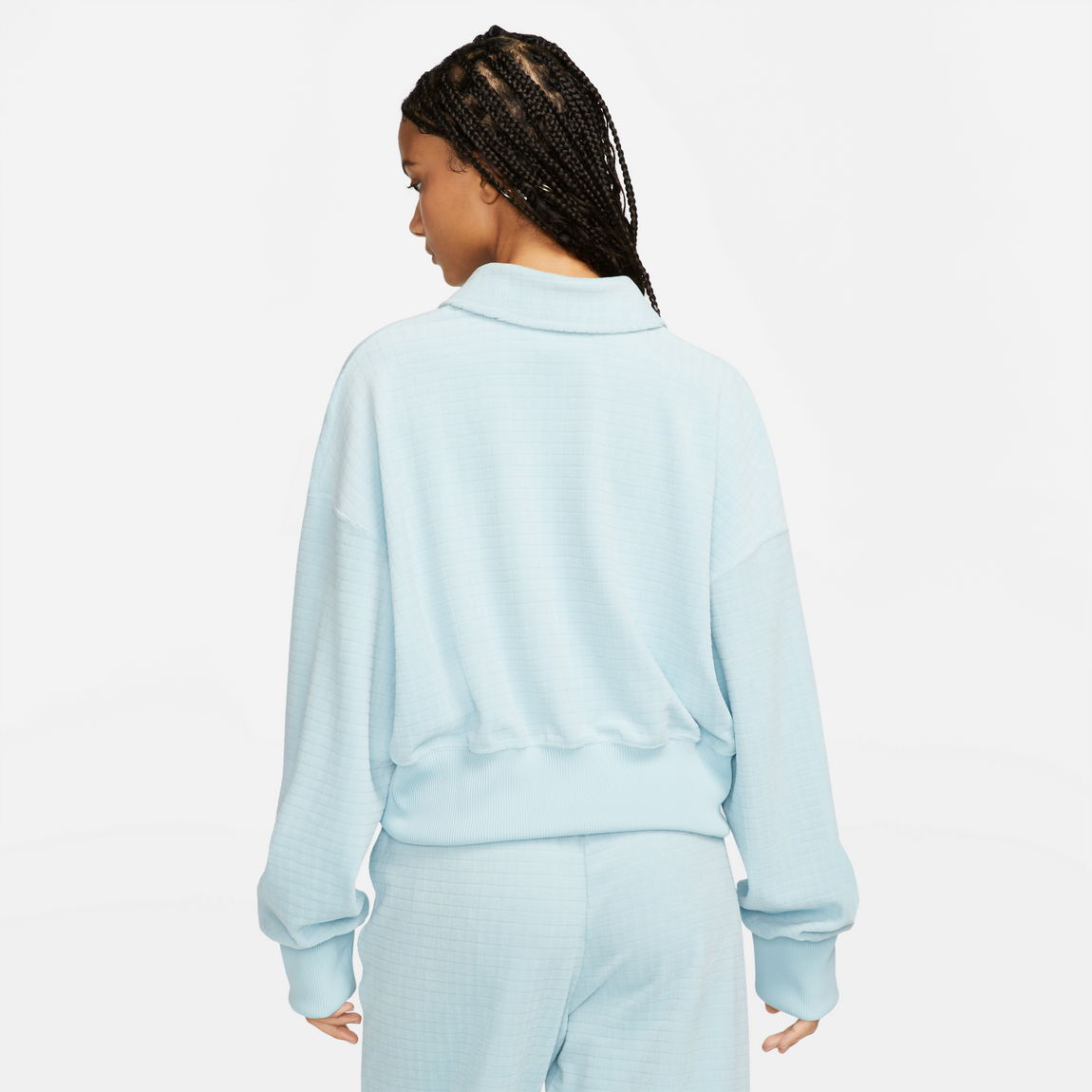 Nike Sportswear Women's Velour Cropped Top (Ocean Bliss/Noise Aqua) - Nike Sportswear Women's Velour Cropped Top (Ocean Bliss/Noise Aqua) - 