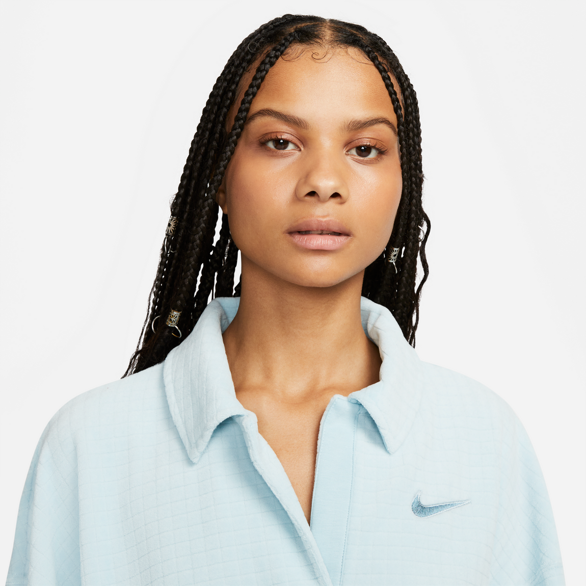 Nike Sportswear Women's Velour Cropped Top (Ocean Bliss/Noise Aqua) - Nike Sportswear Women's Velour Cropped Top (Ocean Bliss/Noise Aqua) - 