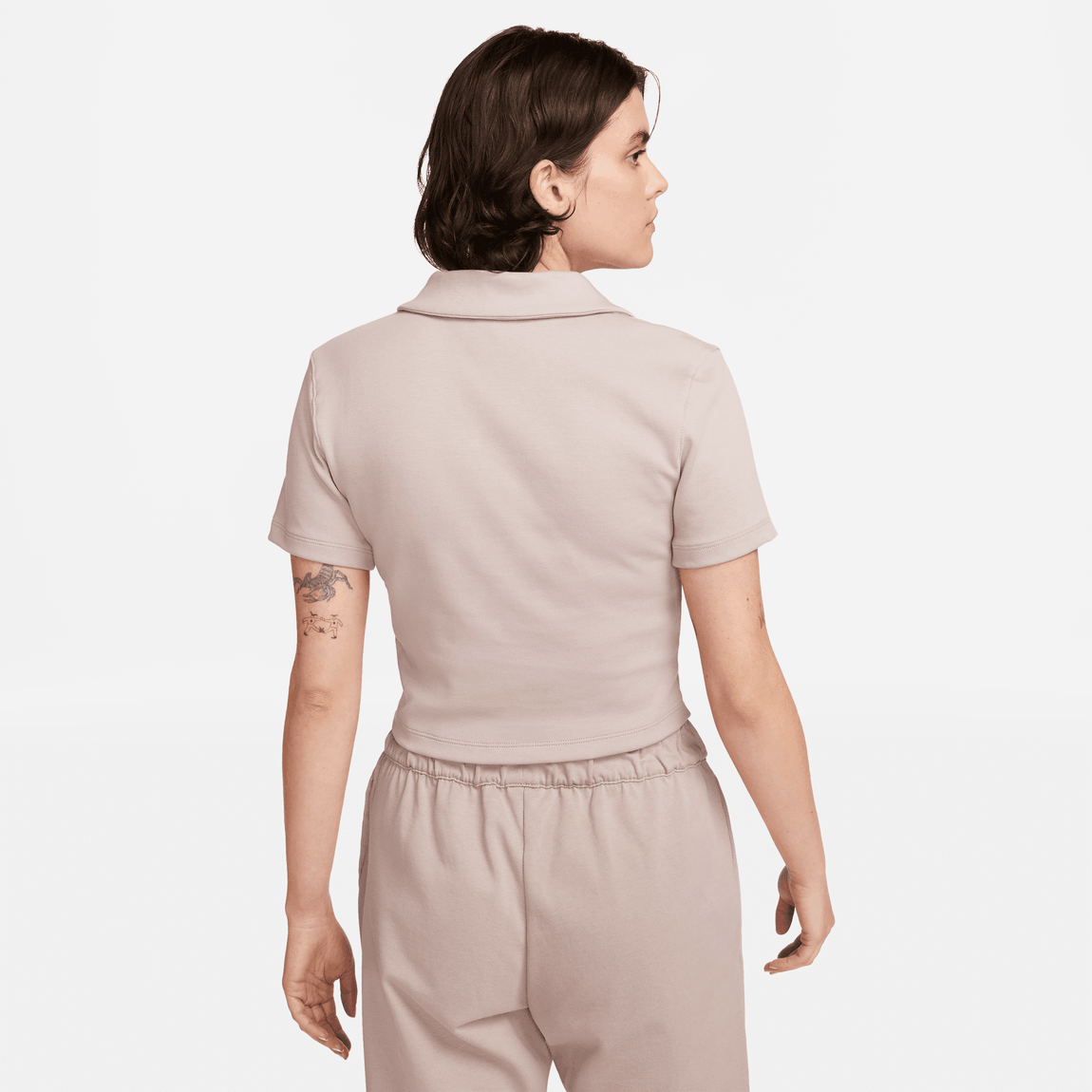 Women's Nike Sportswear Essential Polo (Diffused Taupe/White) - Women's Nike Sportswear Essential Polo (Diffused Taupe/White) - 