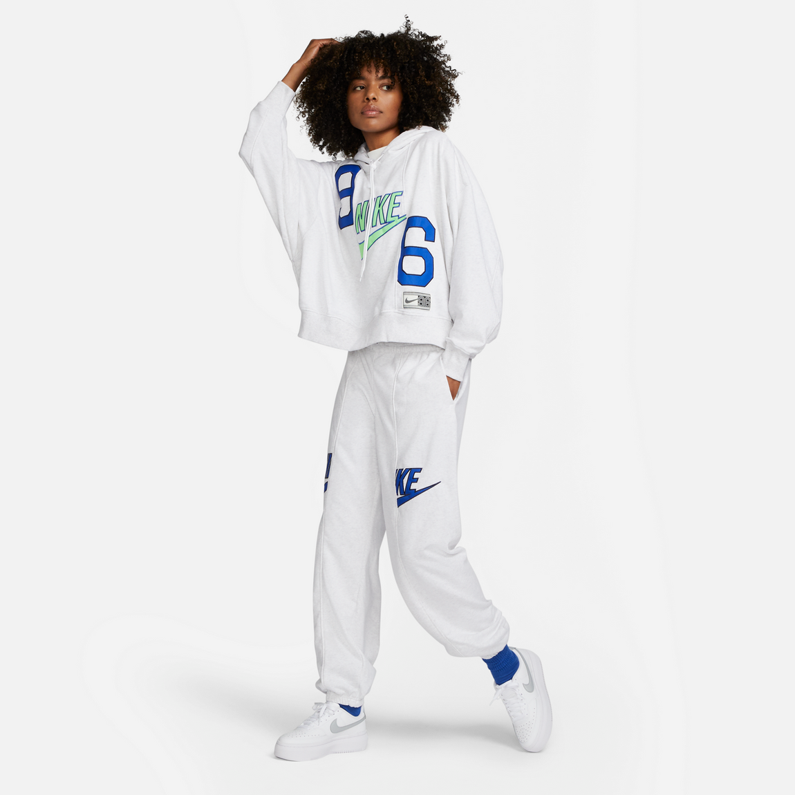 Women's Nike Sportswear Circa 96 High-Waisted Fleece Pants (Birch Heather) - Women's Nike Sportswear Circa 96 High-Waisted Fleece Pants (Birch Heather) - 