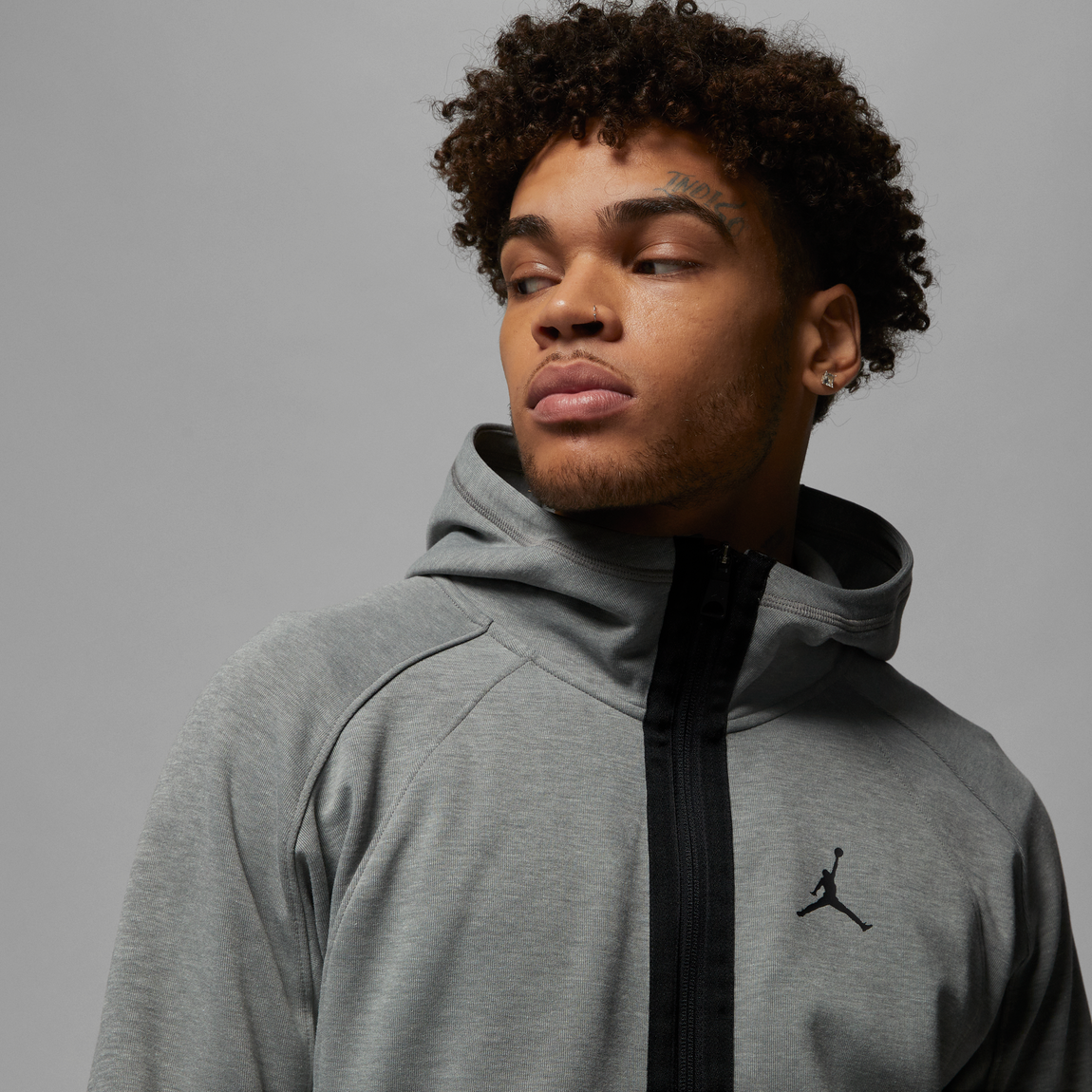 Jordan Dri-Fit Sport Jacket (Dk Grey Heather/Black) - Jordan Dri-Fit Sport Jacket (Dk Grey Heather/Black) - 