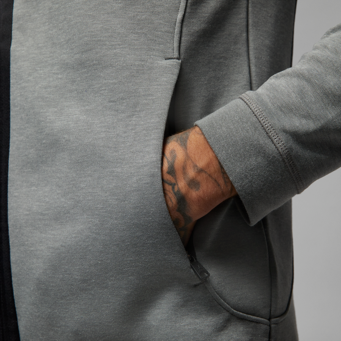 Jordan Dri-Fit Sport Jacket (Dk Grey Heather/Black) - Jordan Dri-Fit Sport Jacket (Dk Grey Heather/Black) - 