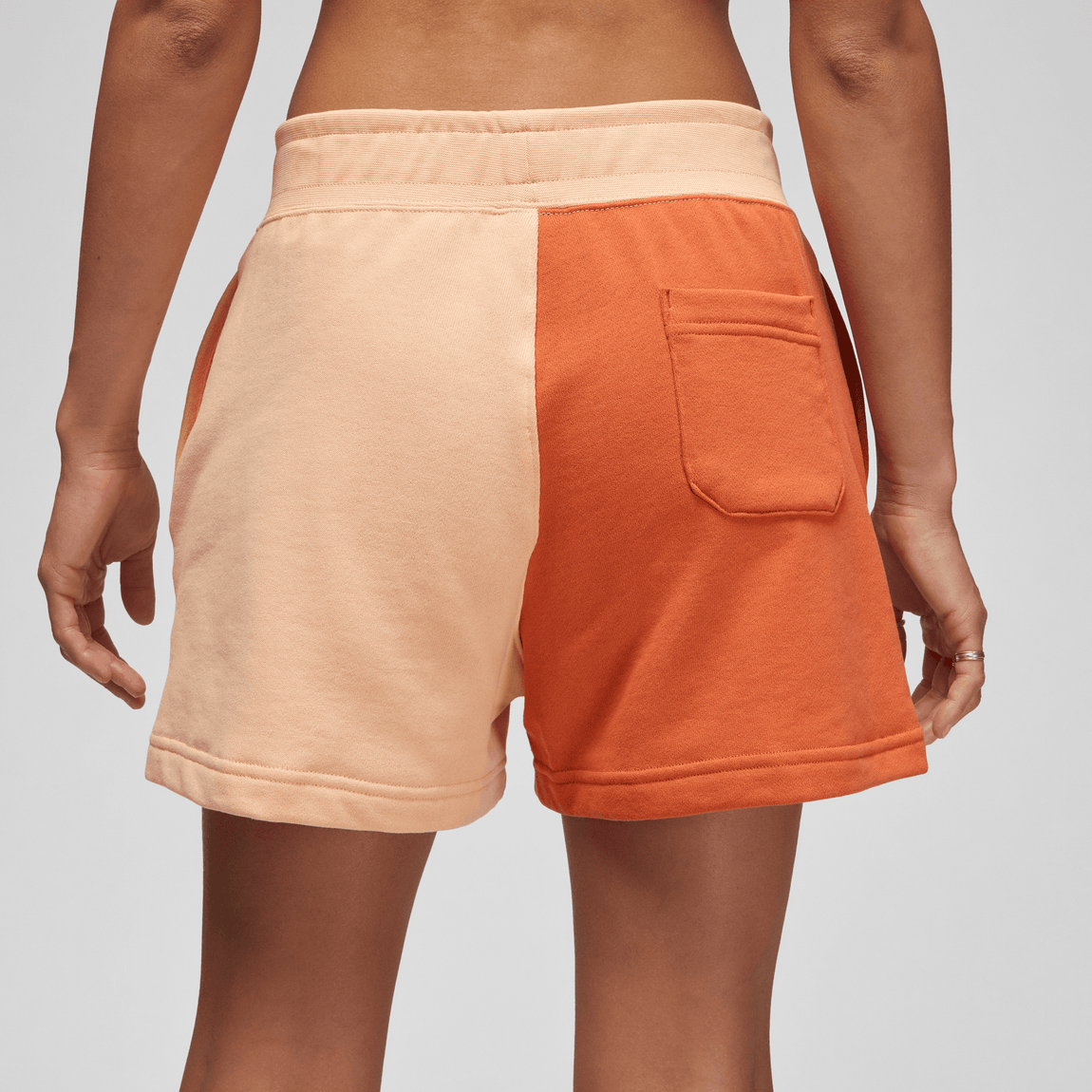 Women's Jordan Flight Fleece Color-Block Shorts (Light Sienna/Sunset Haze) - Women's Jordan Flight Fleece Color-Block Shorts (Light Sienna/Sunset Haze) - 