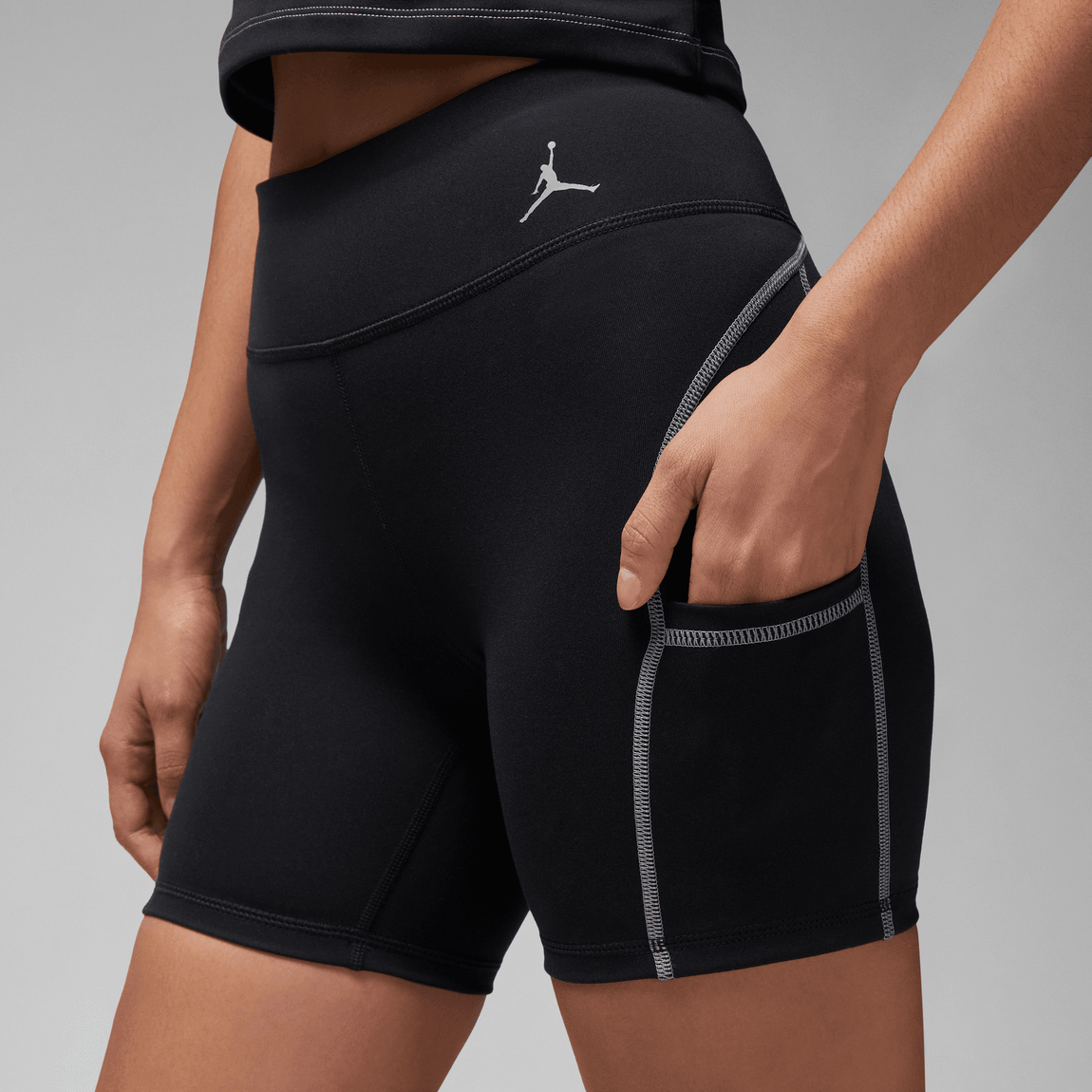 Women's Jordan Sport Short Leggings (Black/Stealth) - Women's Jordan Sport Short Leggings (Black/Stealth) - 