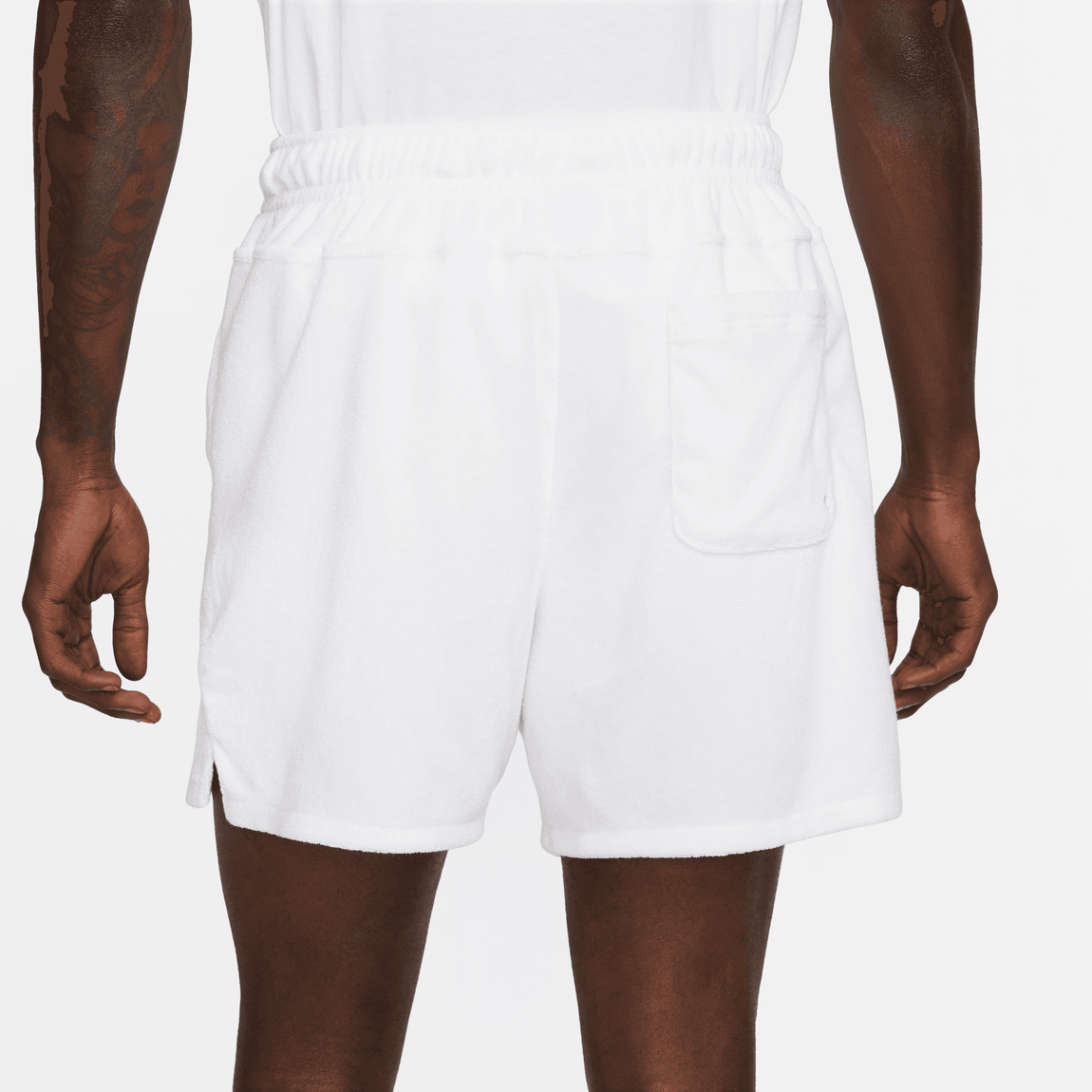 Nike Club Fleece Terry Shorts (White/Black) - Nike Club Fleece Terry Shorts (White/Black) - 