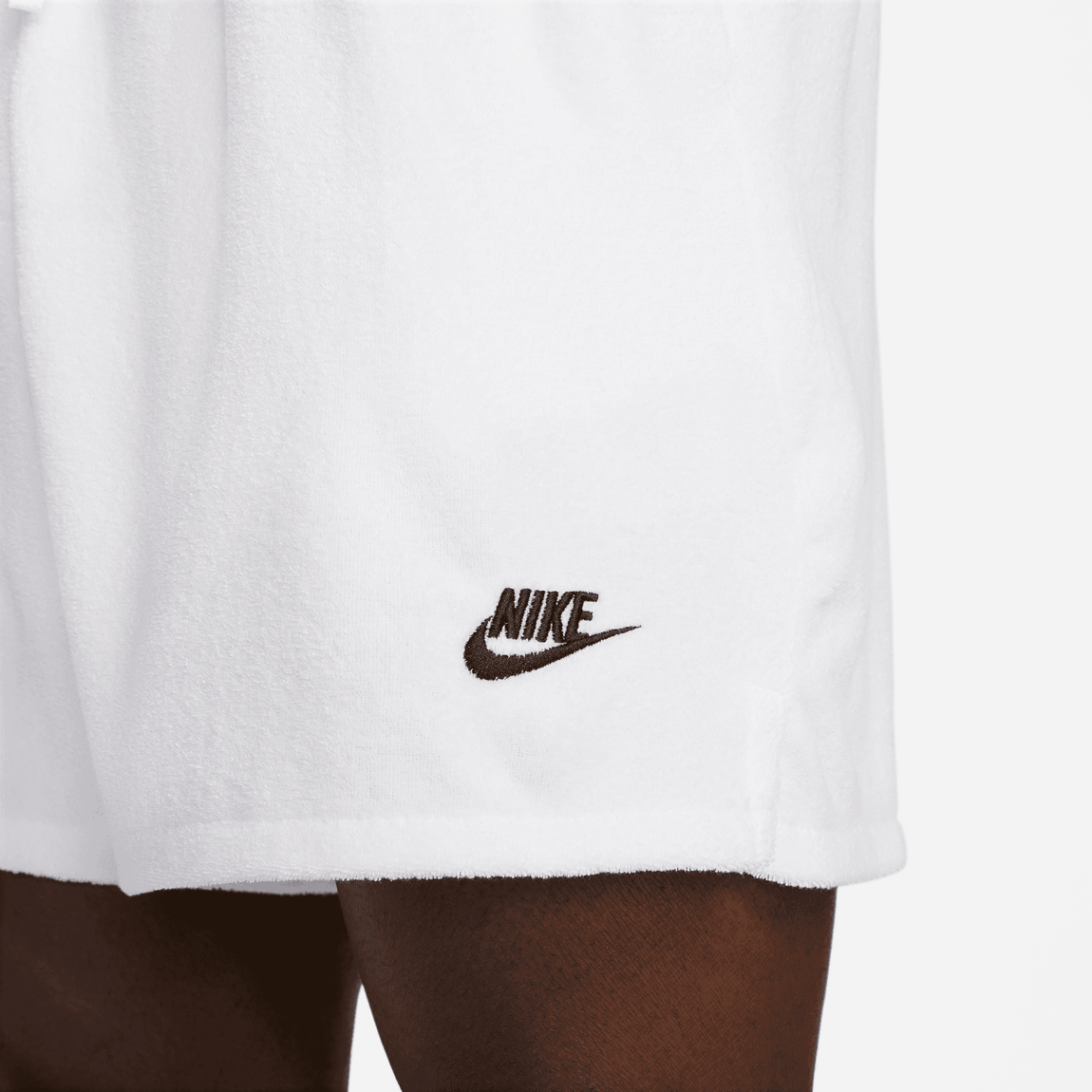 Nike Club Fleece Terry Shorts (White/Black) - Nike Club Fleece Terry Shorts (White/Black) - 