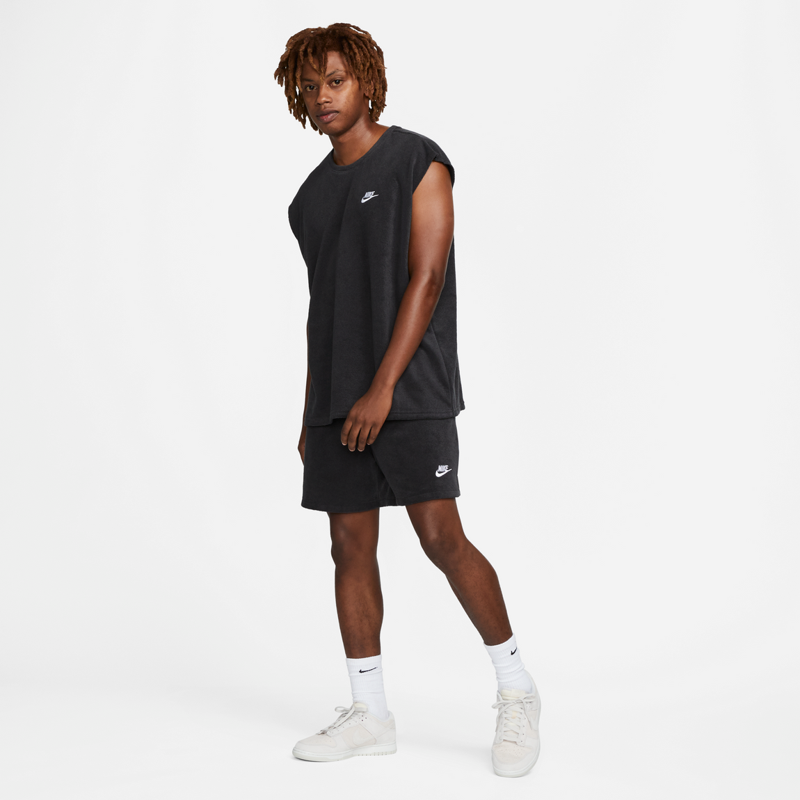 Nike Sportswear Club Fleece Terry Sleeveless Top (Black) - Nike Sportswear Club Fleece Terry Sleeveless Top (Black) - 
