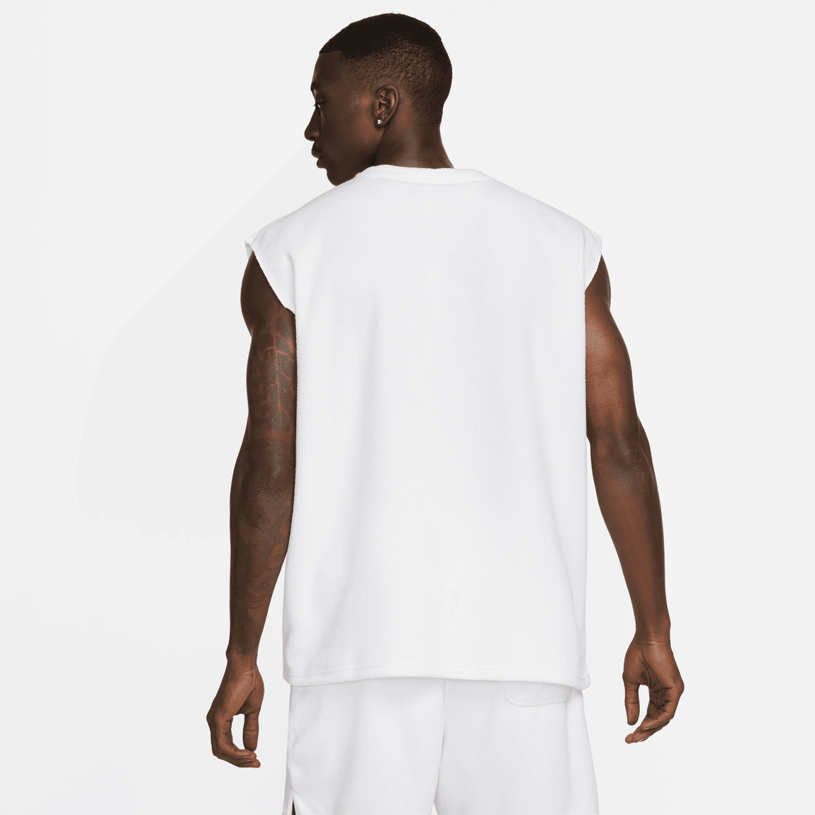 Nike Sportswear Club Fleece Terry Sleeveless Top (White/Black) - Nike Sportswear Club Fleece Terry Sleeveless Top (White/Black) - 