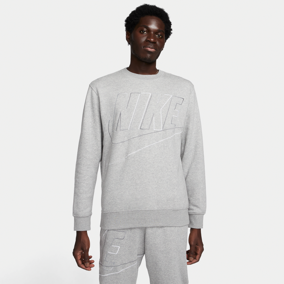 Nike Club Fleece+ Crewneck (Dk. Heather Grey) - Nike Club Fleece+ Crewneck (Dk. Heather Grey) - 