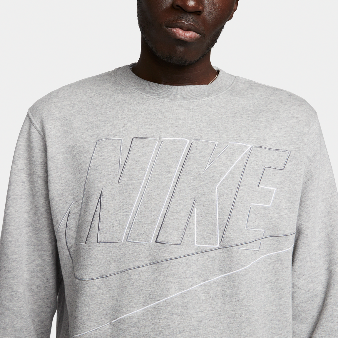 Nike Club Fleece+ Crewneck (Dk. Heather Grey) - Nike Club Fleece+ Crewneck (Dk. Heather Grey) - 