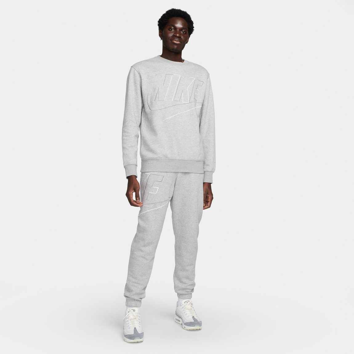 Nike Club Fleece+ Crewneck (Dk. Heather Grey) - Nike Club Fleece+ Crewneck (Dk. Heather Grey) - 