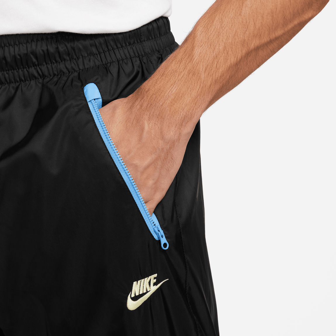 Nike Athletic Pants Navy & Blue Sz L Running Track Nylon Mesh Lined Wind  Pants | eBay