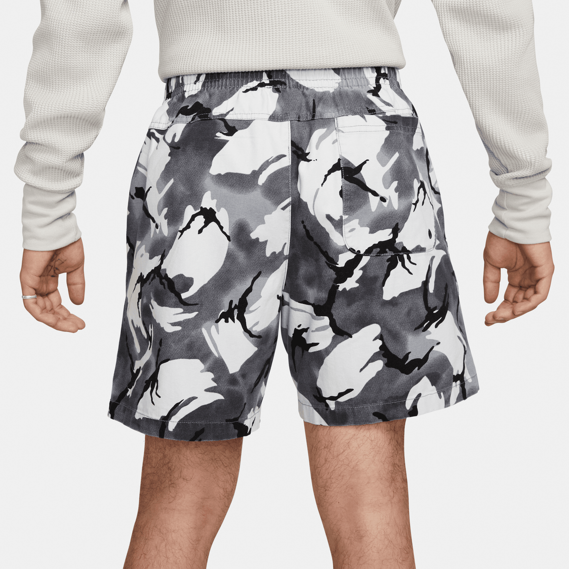 Nike Club Woven Camo Flow Shorts (Cool Grey/White) - Nike Club Woven Camo Flow Shorts (Cool Grey/White) - 