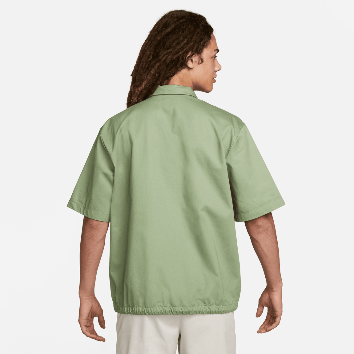 Nike Club Button-Down Short-Sleeve Top (Oil Green) - Nike Club Button-Down Short-Sleeve Top (Oil Green) - 
