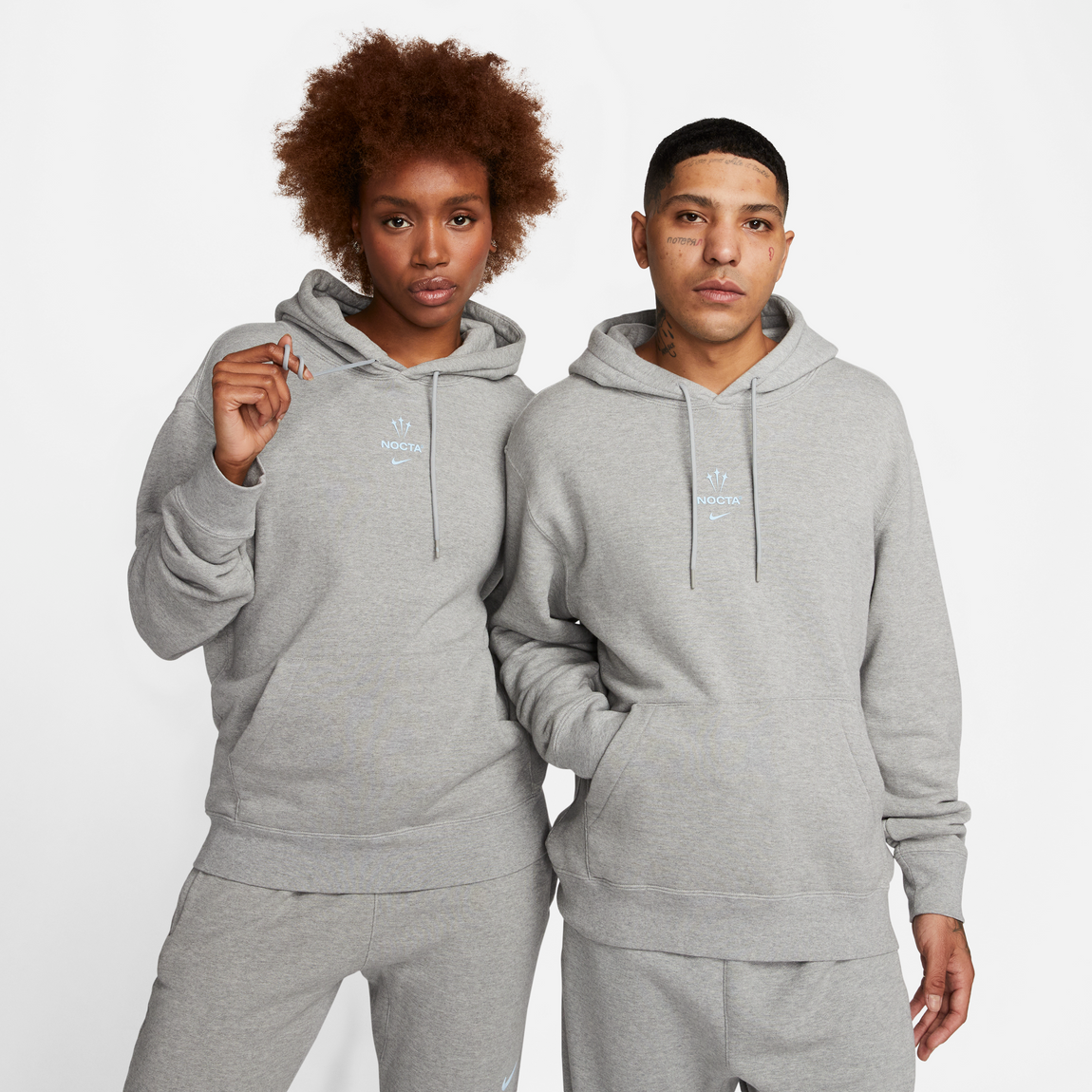 Nike X NOCTA Hoodie (Dark Grey Heather/Cobalt Tint) - Nike X NOCTA Hoodie (Dark Grey Heather/Cobalt Tint) - 