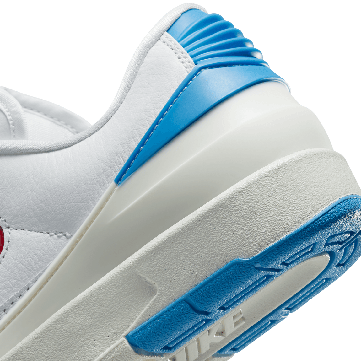 Women's Air Jordan 2 Retro Low (White/Gym Red/Dark Powder Blue-Sail) - Women's Air Jordan 2 Retro Low (White/Gym Red/Dark Powder Blue-Sail) - 