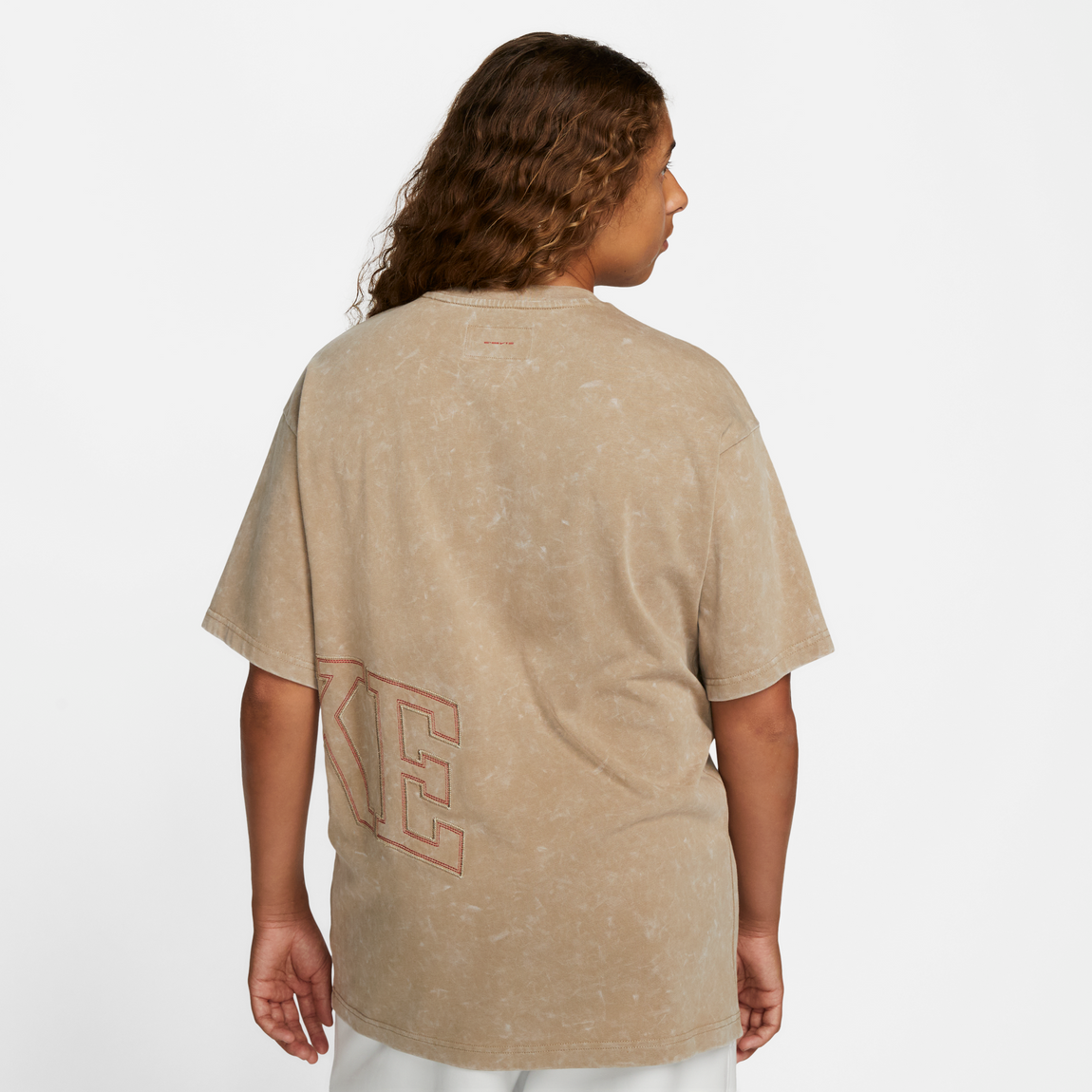 Nike Fadeaway Tee (Khaki/University Red) - Nike Fadeaway Tee (Khaki/University Red) - 