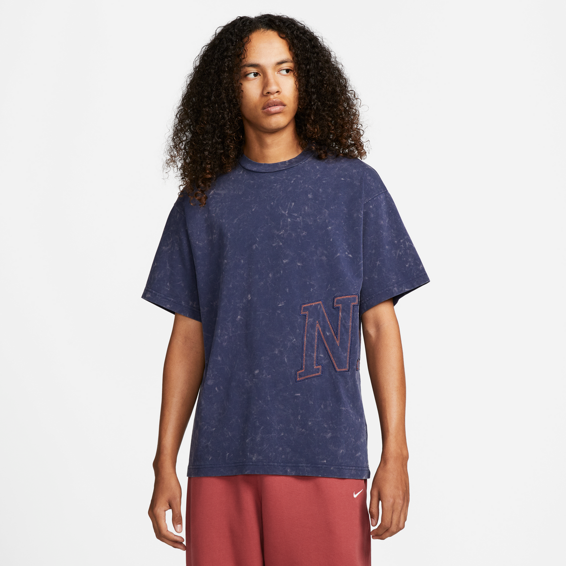 Nike Fadeaway Tee (Midnight Navy/Orange Blaze) - Nike Fadeaway Tee (Midnight Navy/Orange Blaze) - 