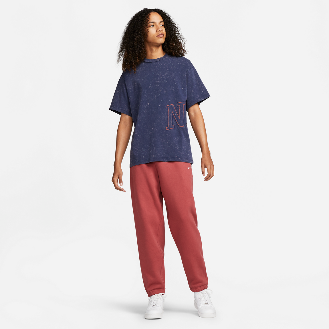 Nike Fadeaway Tee (Midnight Navy/Orange Blaze) - Nike Fadeaway Tee (Midnight Navy/Orange Blaze) - 