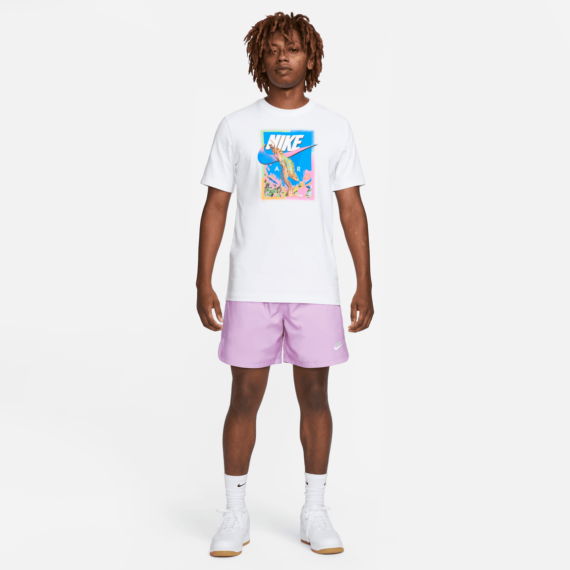 Nike Sportswear Graphic Print Logo Tee (White/Multicolor) - Nike Sportswear Graphic Print Logo Tee (White/Multicolor) - 