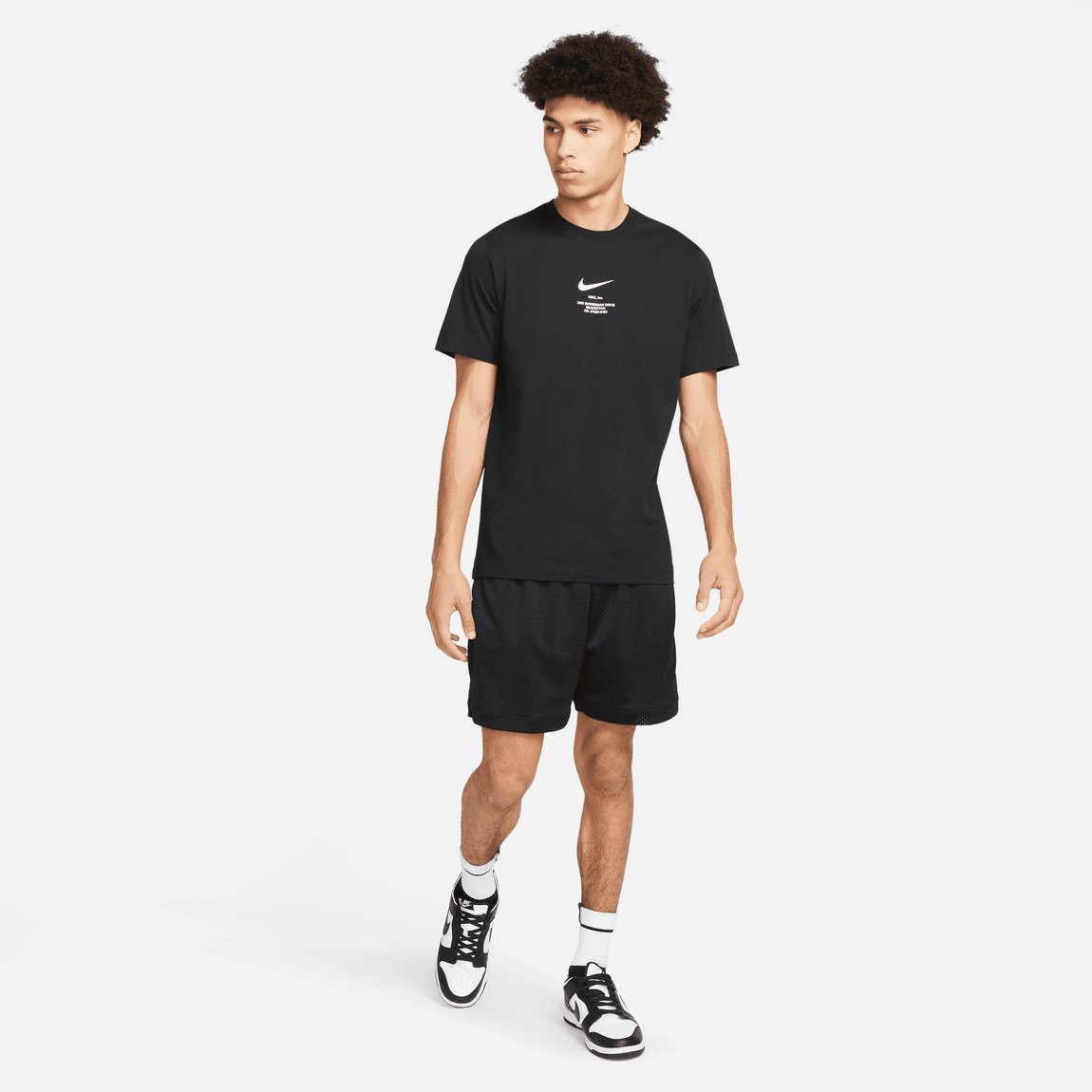 Nike NSW Big Swoosh Tee (Black/White) - Nike NSW Big Swoosh Tee (Black/White) - 