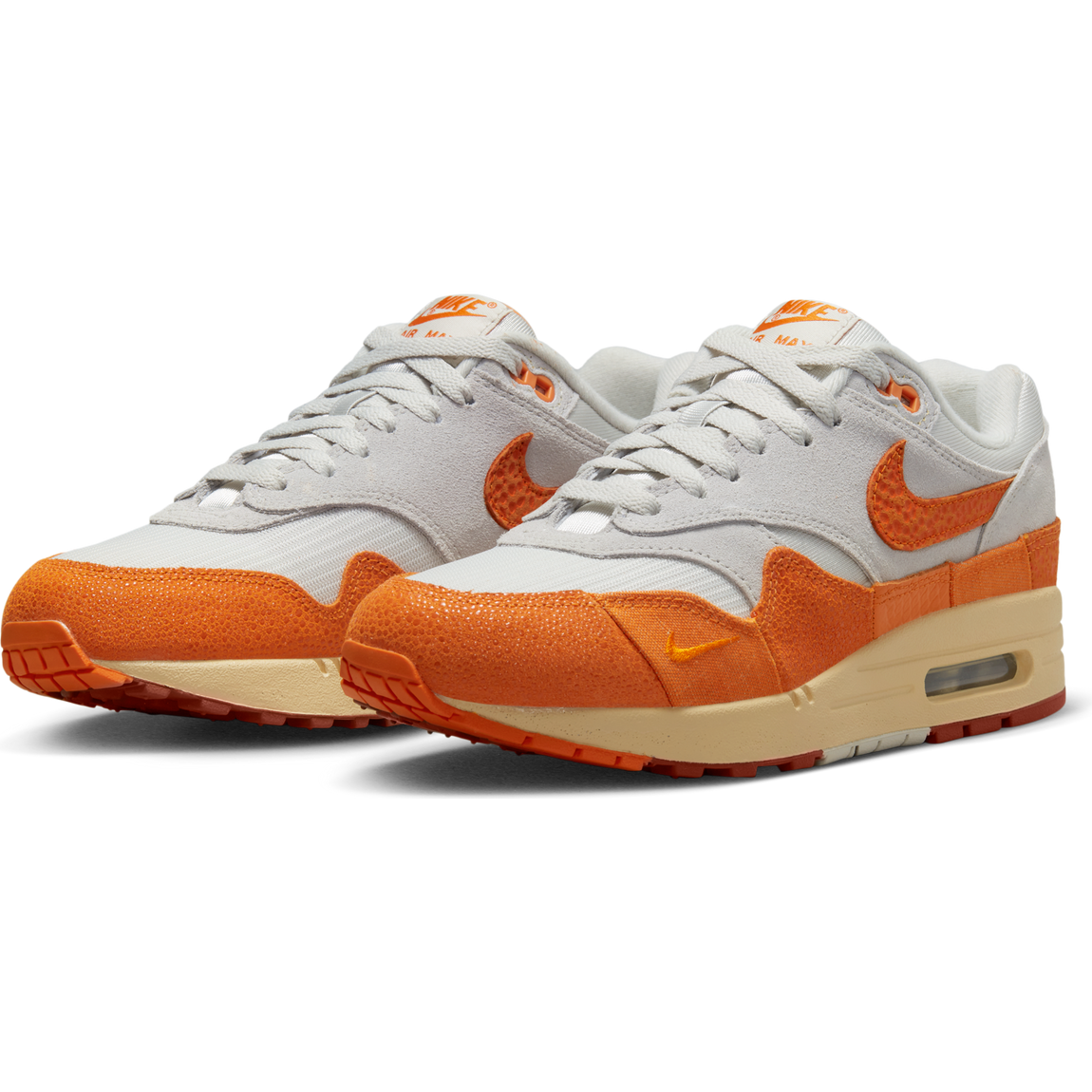 Nike Women's Air Max 1 (Light Bone/Magma Orange-Neutral Grey) - Nike Women's Air Max 1 (Light Bone/Magma Orange-Neutral Grey) - 