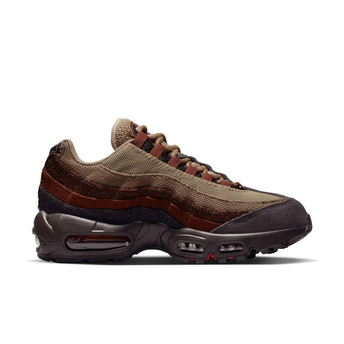 Nike Women's Air Max 95 (Brown Basalt/University Red-Oxen Brown) - Nike Women's Air Max 95 (Brown Basalt/University Red-Oxen Brown) - 