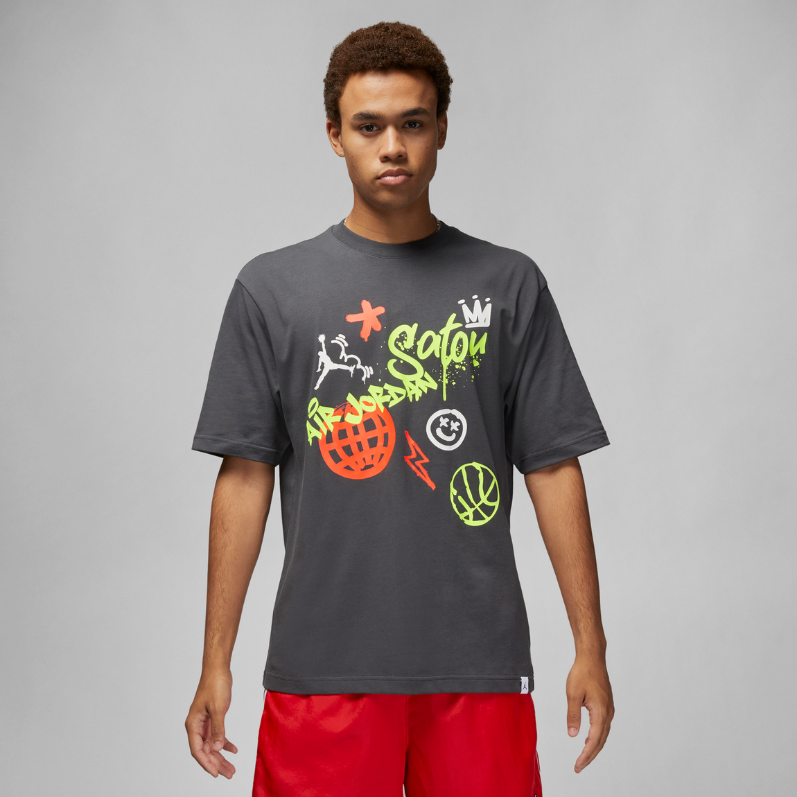 Jordan Satou 1985 T-Shirt (Anthracite) - Jordan Satou 1985 T-Shirt (Anthracite) - 