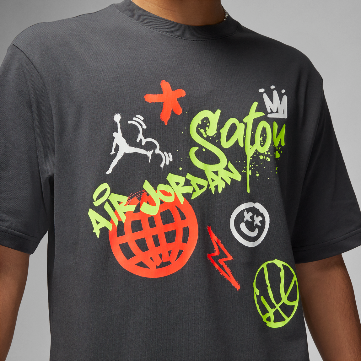 Jordan Satou 1985 T-Shirt (Anthracite) - Jordan Satou 1985 T-Shirt (Anthracite) - 