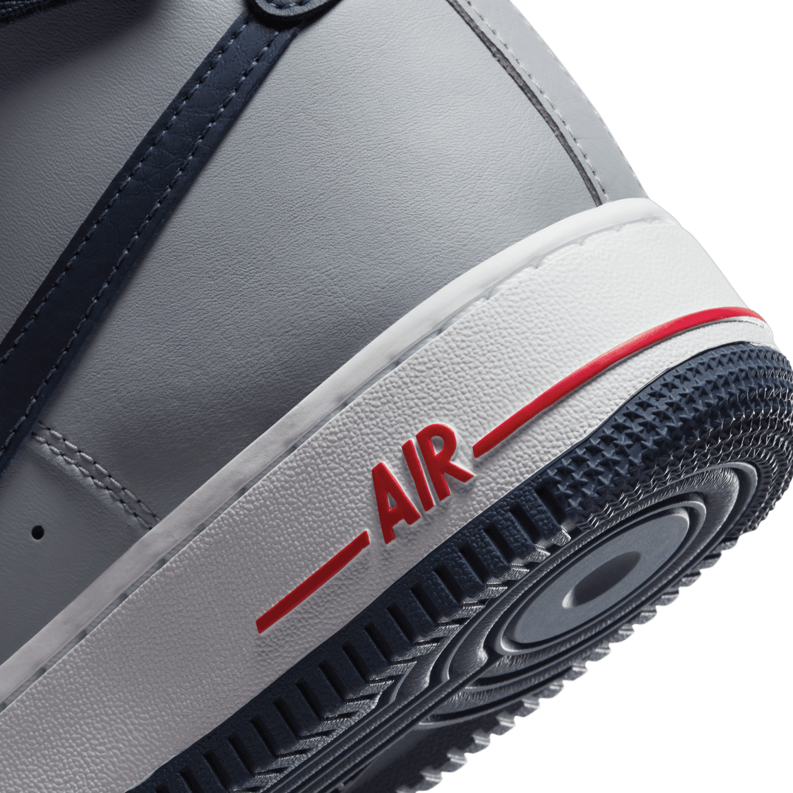 Nike Women's Air Force 1 High QS (Wolf Grey/College Navy-University Red) - Nike Women's Air Force 1 High QS (Wolf Grey/College Navy-University Red) - 