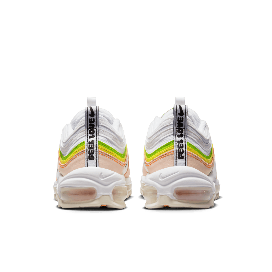 Women's Nike Air Max 97 (White/Black/Pearl Pink-Action Green) - Women's Nike Air Max 97 (White/Black/Pearl Pink-Action Green) - 