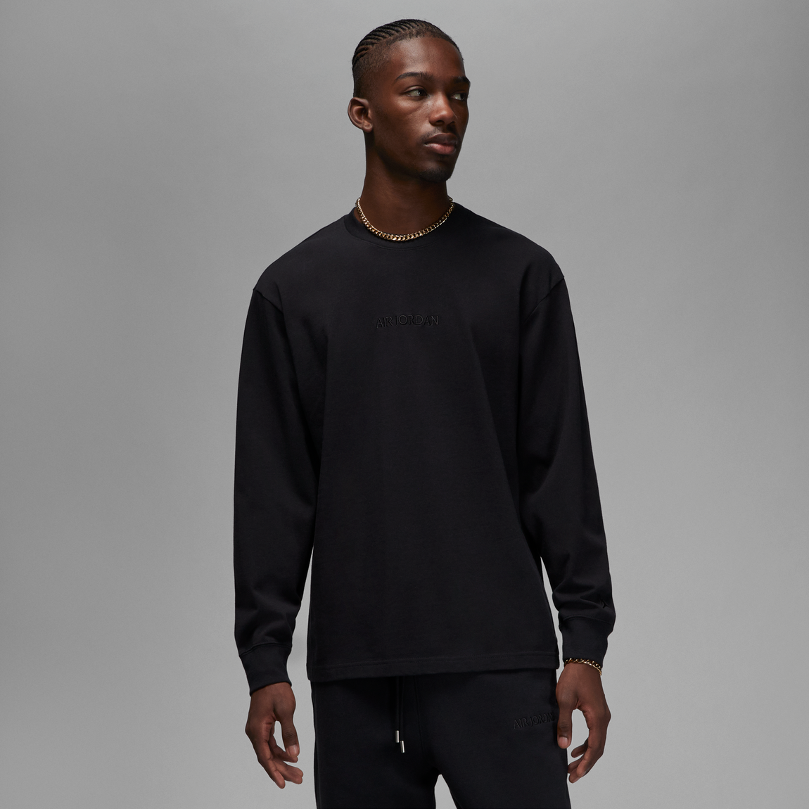 Jordan Wordmark LS Tee (Black) - Jordan Wordmark LS Tee (Black) - 