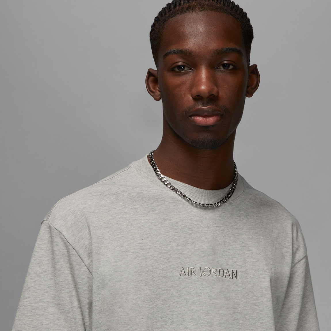 Air Jordan Wordmark Tee (Grey Heather) - Air Jordan Wordmark Tee (Grey Heather) - 