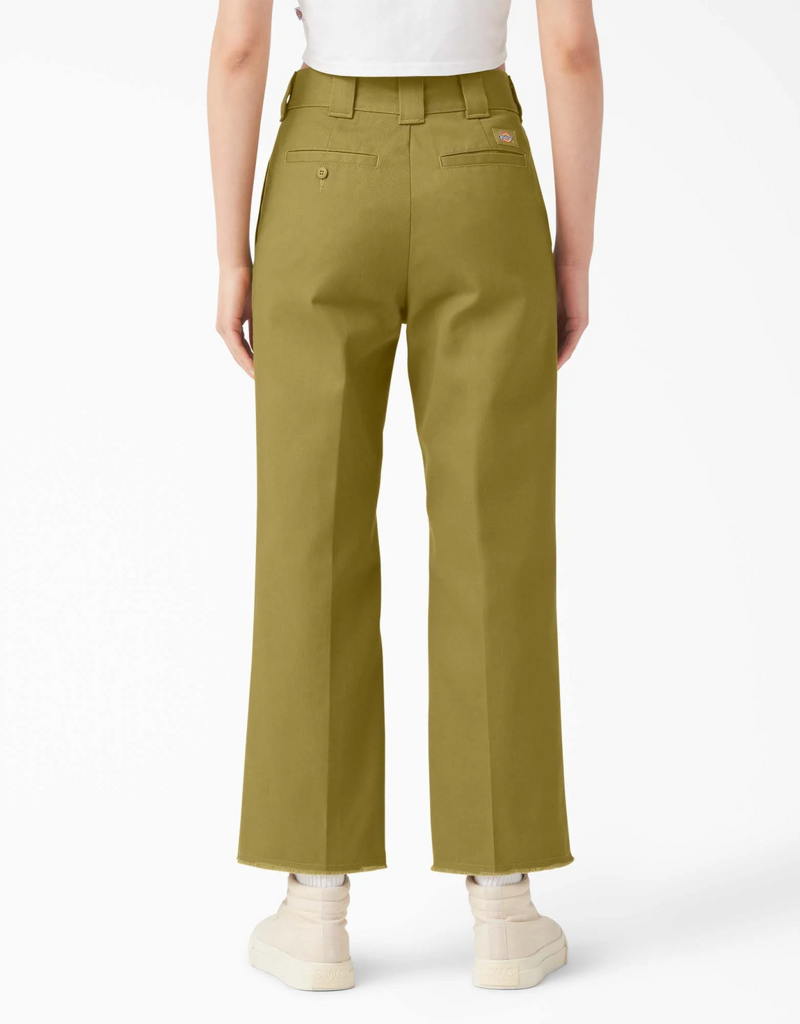 Dickies Women's Cropped Ankle Twill Pants (Rinsed Moss) - Dickies Women's Cropped Ankle Twill Pants (Rinsed Moss) - 